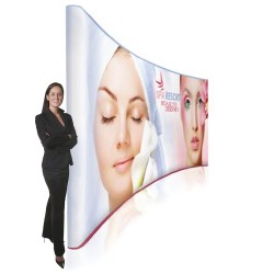 20ft EZ Tube Curved Fabric Trade Show Display