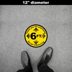 Social Distancing Floor Decal - Thank you for Practicing 6ft Social Distancing Floor Decal - Thank you for Practicing 6ft