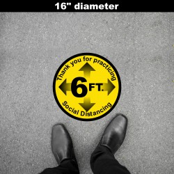 Social Distancing Floor Decal - Thank you for Practicing 6ft Social Distancing Floor Decal - Thank you for Practicing 6ft