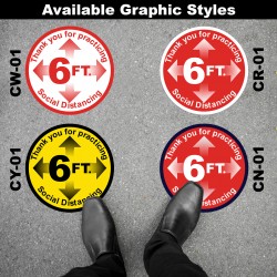 Social Distancing Floor Decal - Thank you for Practicing 6ft Social Distancing Floor Decal - Thank you for Practicing 6ft