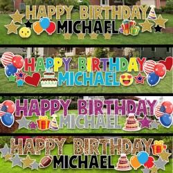 Happy Birthday Yard Card Signs